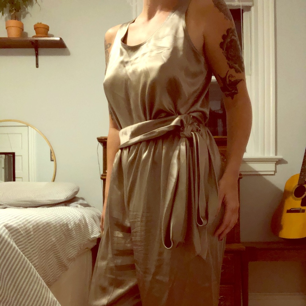 Silver 2-Piece Pant Set